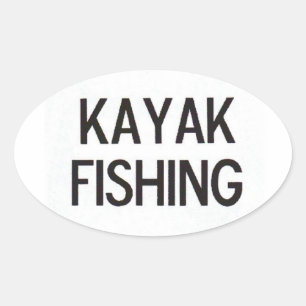 Kayak Fishing Euro Decal Ovaler Aufkleber