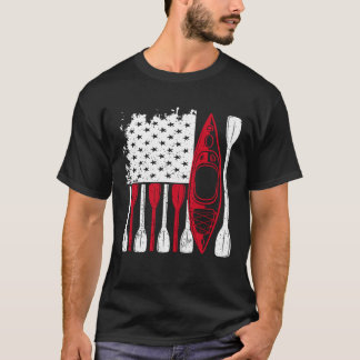 Kayak Flag Kayaker Outdoor Kayaking Kayak Boating T-Shirt