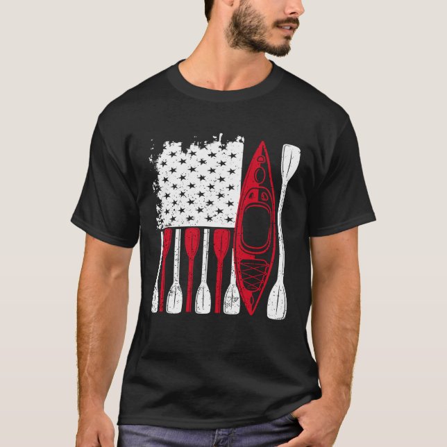 Kayak Flag Kayaker Outdoor Kayaking Kayak Boating  T-Shirt (Vorderseite)