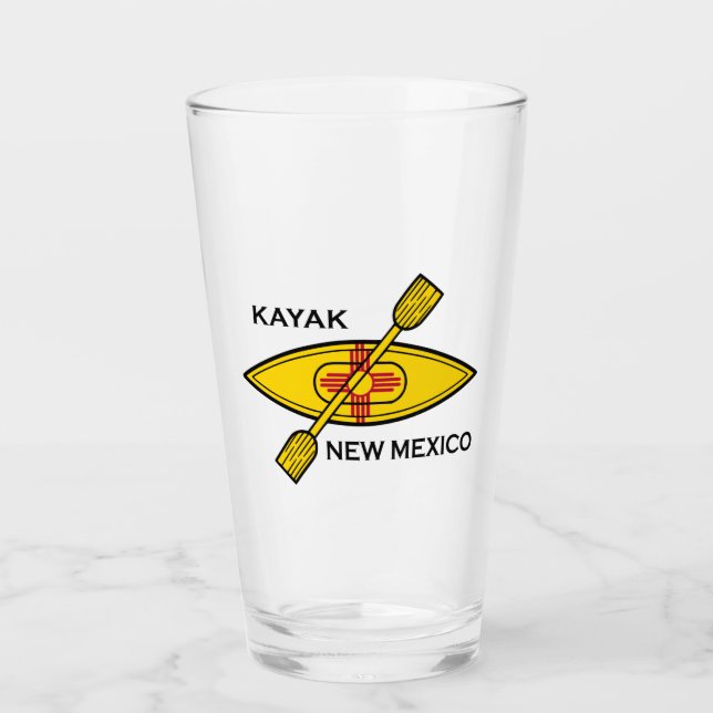 Kayak Flag New Mexico Glas (Vorderseite)