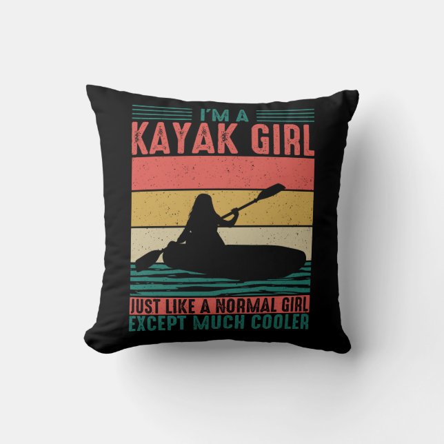 Kayak Girl aber Cooler Kissen (Vorderseite)