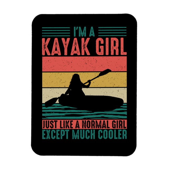 Kayak Girl aber Cooler Magnet (Vertikal)