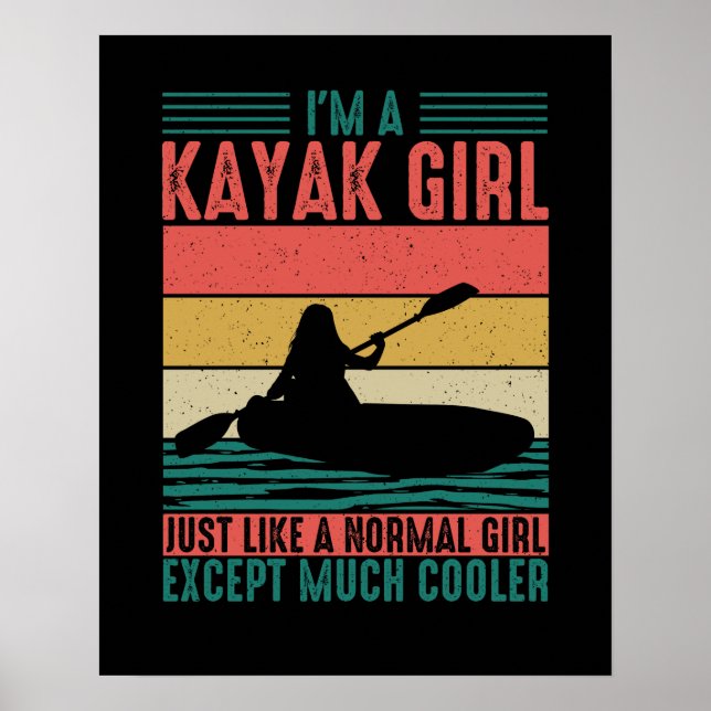 Kayak Girl aber Cooler Poster (Vorne)