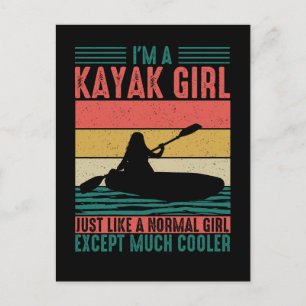 Kayak Girl aber Cooler Postkarte