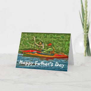 Kayak Happy Father's Day Card Karte