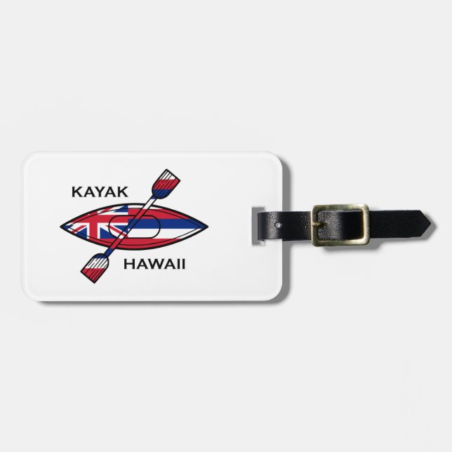 Kayak Hawaii Flag Gepäckanhänger (Vorderseite horizontal)