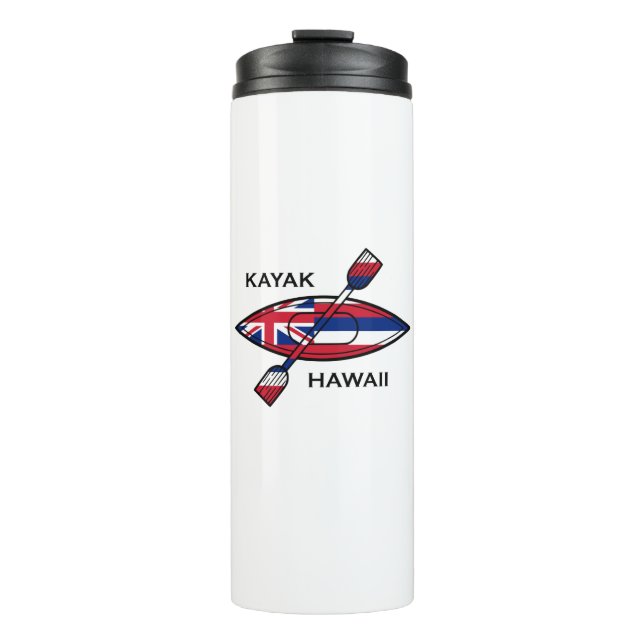Kayak Hawaii Flag Thermosbecher (Vorderseite)