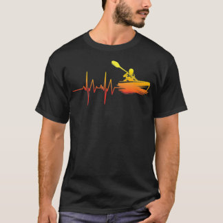 Kayak Heartbeat Paddle Boating Lover Geschenkidee T-Shirt