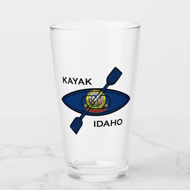 Kayak Idaho Flag Glas (Vorderseite)