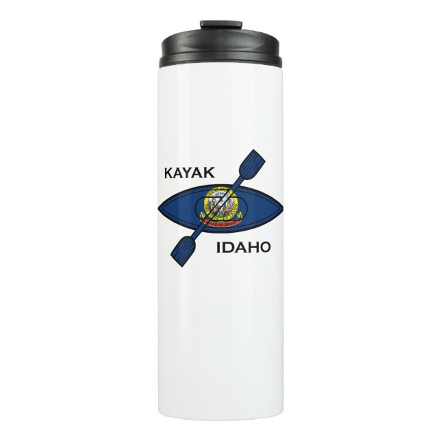 Kayak Idaho Flag Thermosbecher (Vorderseite)
