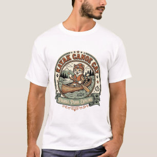 Kayak Kanu Katze Kayak Kanu Katze Vintage Vektor K T-Shirt
