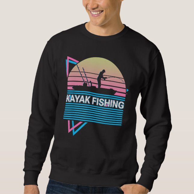 Kayak Kayaking Retro Kayak Fishing Sweatshirt (Vorderseite)