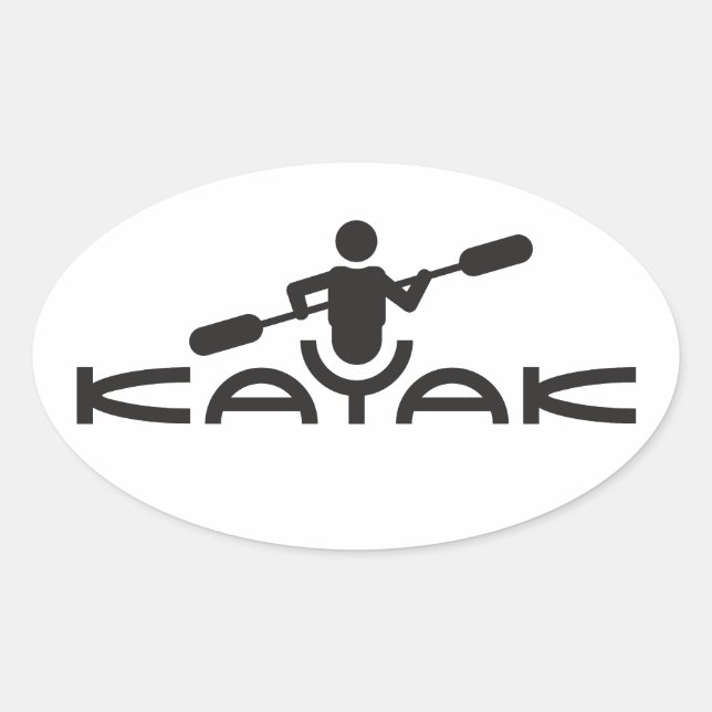 Kayak Logo-Sticker Ovaler Aufkleber (Vorderseite)