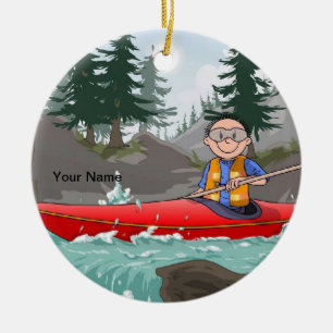 Kayak - Männchen Keramik Ornament