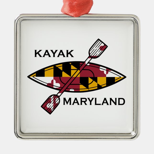 Kayak Maryland Ornament Aus Metall (Vorne)