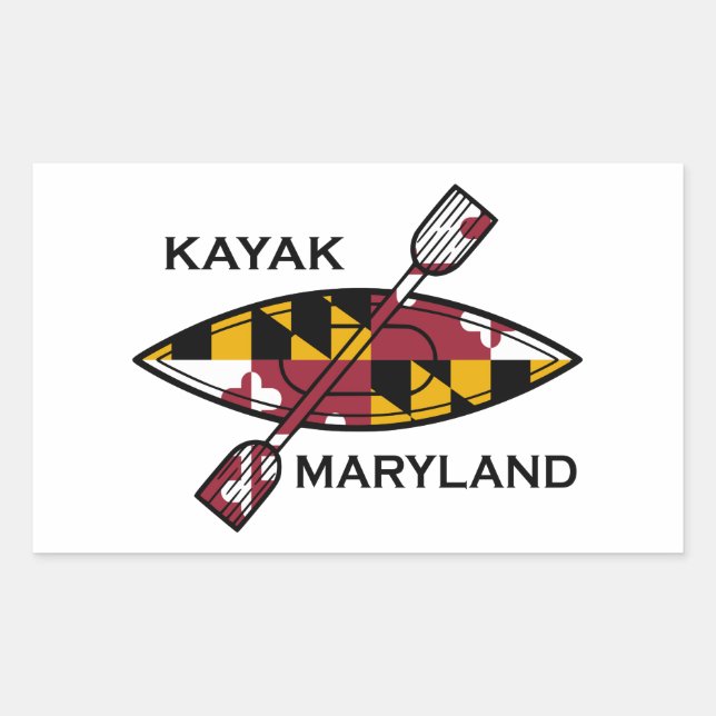 Kayak Maryland Rechteckiger Aufkleber (Vorderseite)