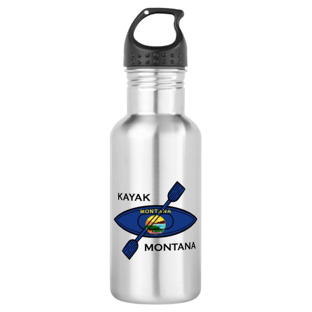 Kayak Montana Flag Edelstahlflasche (Vorderseite)