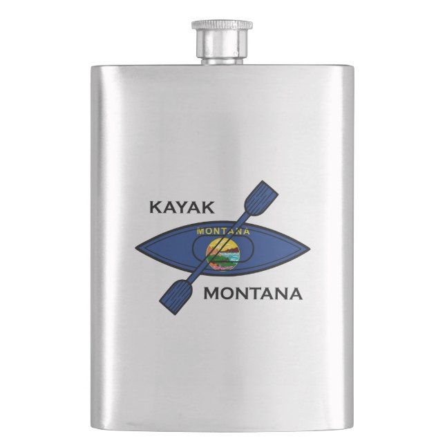 Kayak Montana Flag Flachmann (Vorderseite)