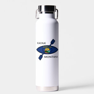 Kayak Montana Flag Trinkflasche
