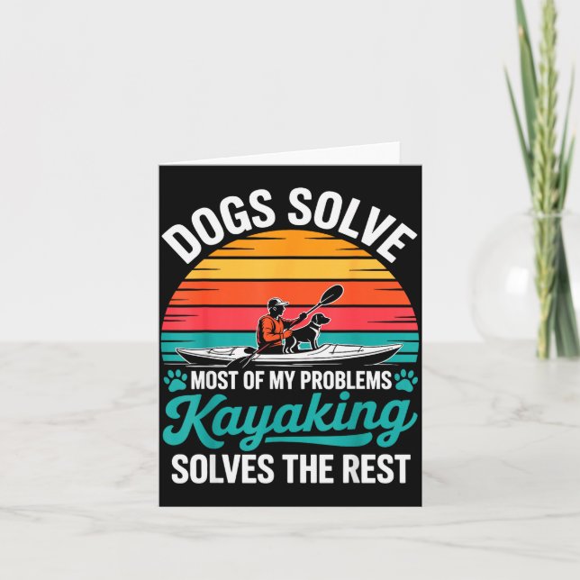 Kayak-Neuheit Für Männer Frauen Kayaker Kanufahren Karte (Vorderseite)