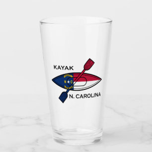 Kayak North Carolina Flag Glas