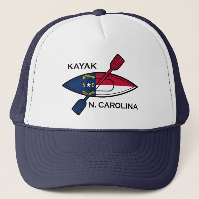 Kayak North Carolina Flag Truckerkappe (Vorderseite)