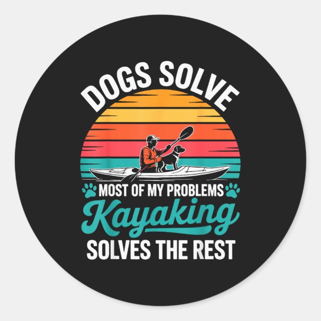 Kayak Novelty For Men Women Kayaker Kayaking Kayak Runder Aufkleber (Vorderseite)