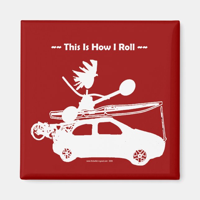 Kayak On Car - So rolle ich! Magnet (Vorne)