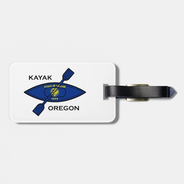 Kayak Oregon Flag Gepäckanhänger (Rückseite horizontal)