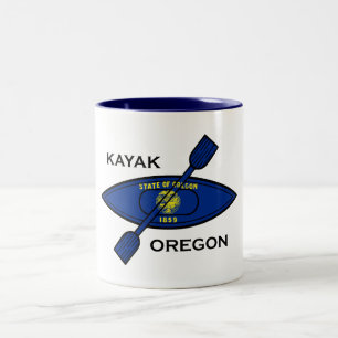 Kayak Oregon Flag Zweifarbige Tasse