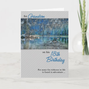 Kayak Outdoors Grandsons 18. Geburtstag Karte
