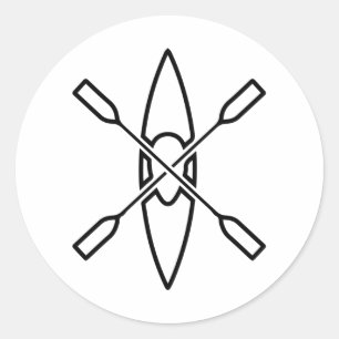 KAYAK PADDLES Kayaking Outfit Kanu Gear Kayaker Runder Aufkleber