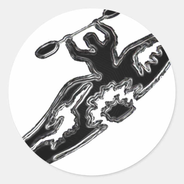 Kayak Part Runder Aufkleber (Vorderseite)