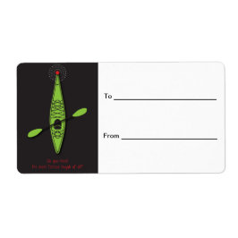 Kayak Red Nose Weihnachtslabel