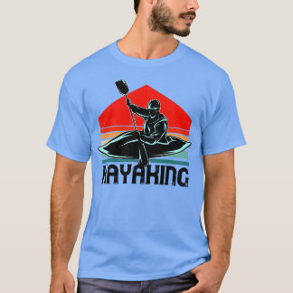 Kayak River Paddling Vintag Kayake Kanufahrer T-Shirt