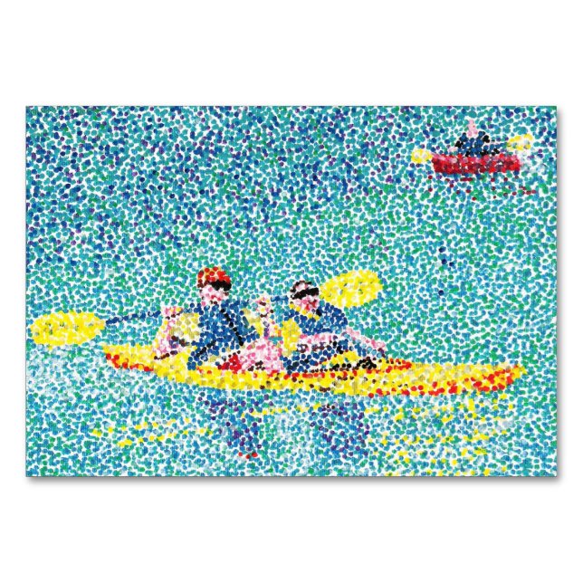 Kayak River Transportation Reading Flashcards Tischnummer (Vorderseite)