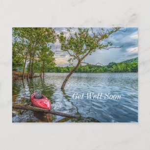 Kayak Schwebend auf Table Rock Lake Gute Besserung Postkarte