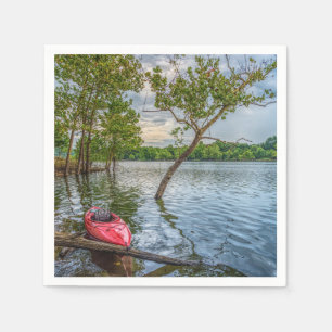 Kayak schwimmend am Tafelfelsensee Serviette