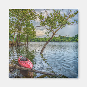 Kayak schwimmend am Tischtennissee Magnet