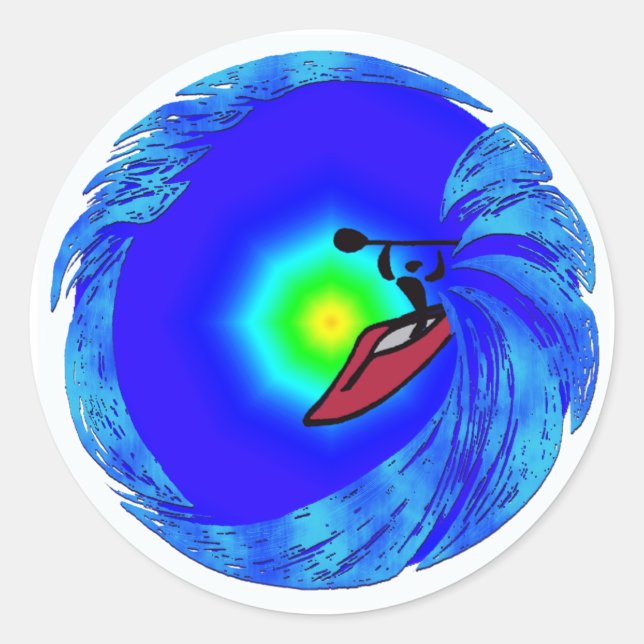 Kayak Souls Sight Runder Aufkleber (Vorderseite)