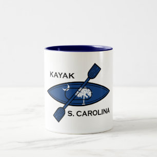 Kayak South Carolina Flagge Zweifarbige Tasse