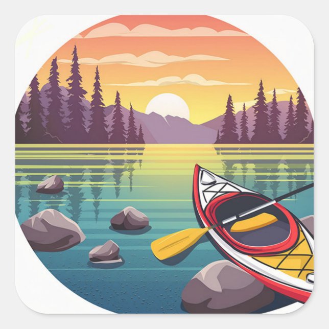 Kayak Sticker (Vorderseite)