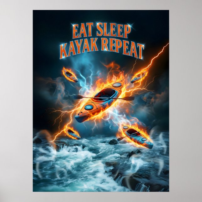 Kayak Sturmflut Poster (Vorne)