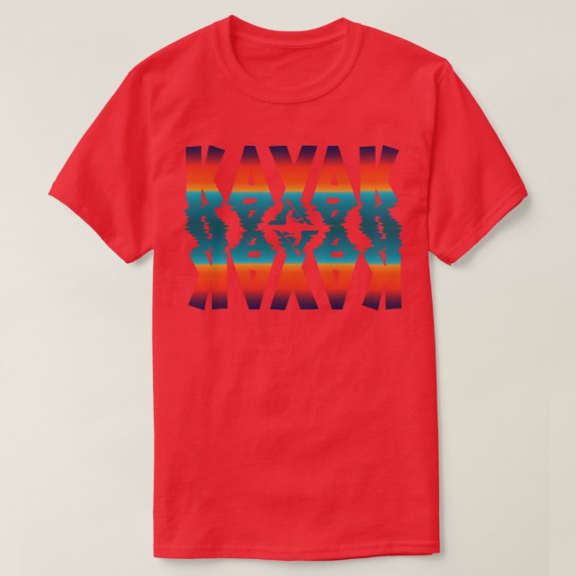 Kayak Sunset Typografie T-Shirt (Design vorne)