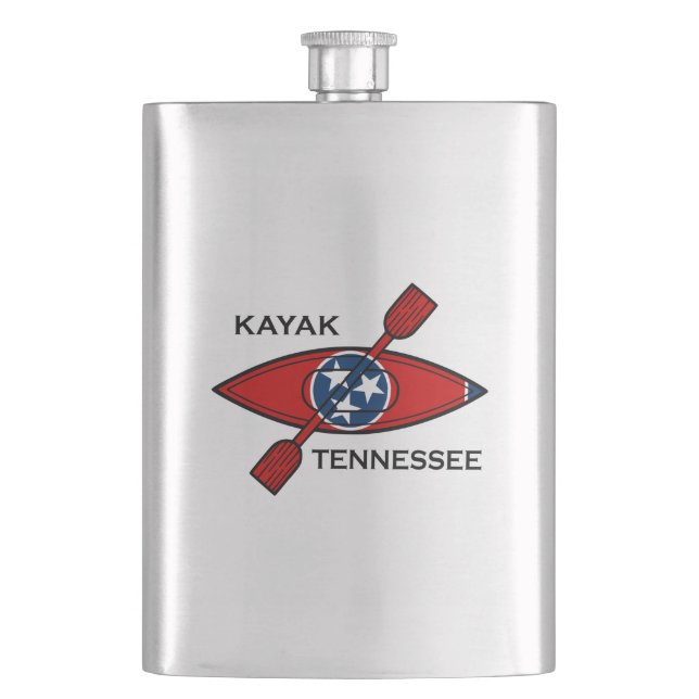 Kayak Tennessee Flag Flachmann (Vorderseite)
