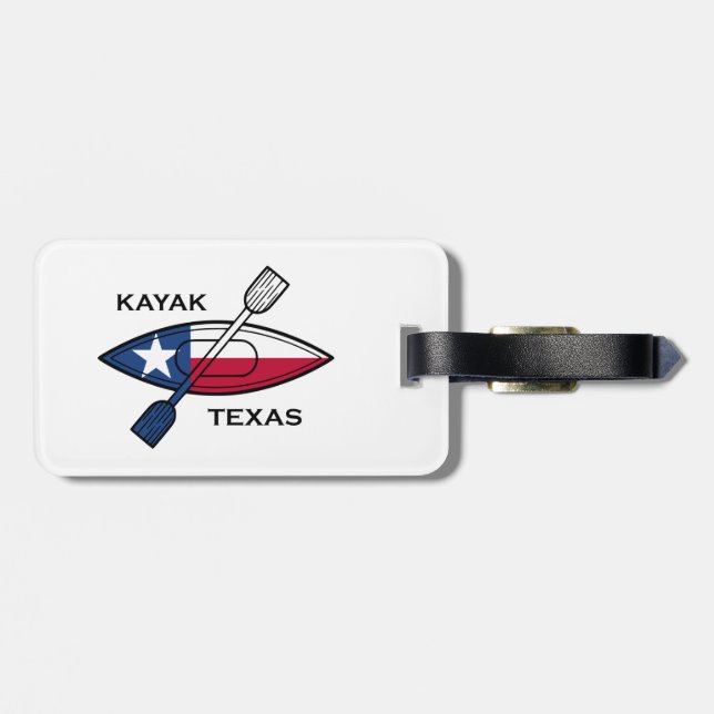 Kayak Texas Flag Gepäckanhänger (Rückseite horizontal)