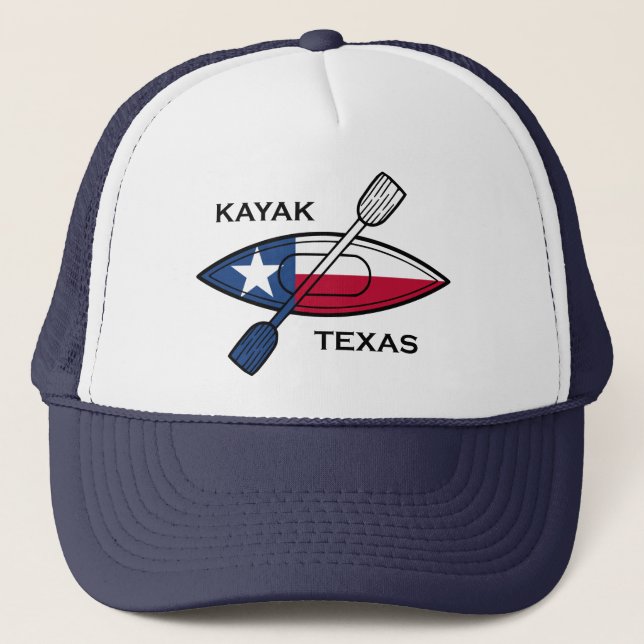 Kayak Texas Flag Truckerkappe (Vorderseite)