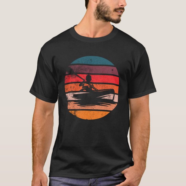 Kayak Vintag Sunset T-Shirt (Vorderseite)