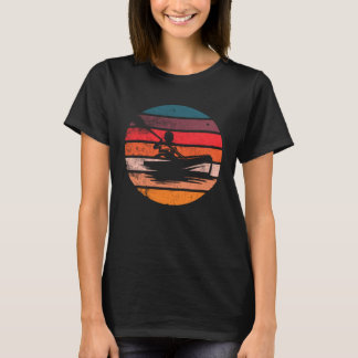 Kayak Vintage Sonnenuntergang T-Shirt