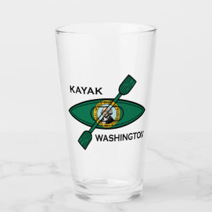Kayak Washington Staatsflagge Glas